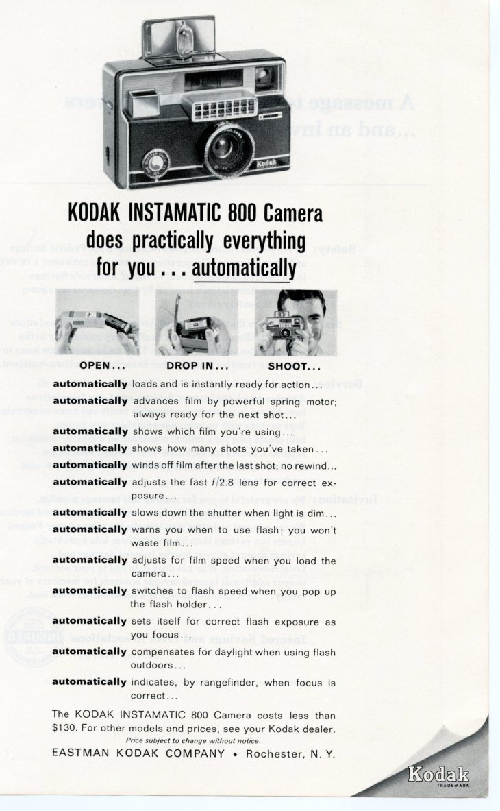 Kodak Instamatic 800 - National Geographic Vol. 126, No. 1 / July 1964